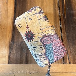 Vintage Map Clutch